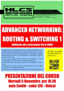 Locandina corso Networking I 2013/2014