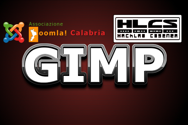 Logo Gimp con Hacklab Cosenza e Joomla Calabria