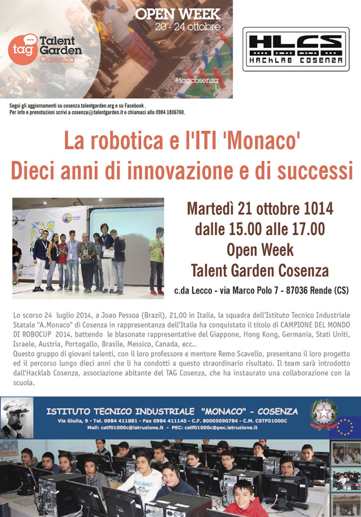 locandina seminario ITI Monaco Cosenza